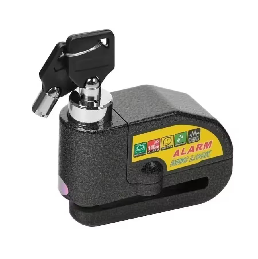 Candado de disco con alarma para moto y bicicleta