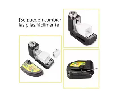 CANDADO ALARMA PARA MOTO Y BICICLETA