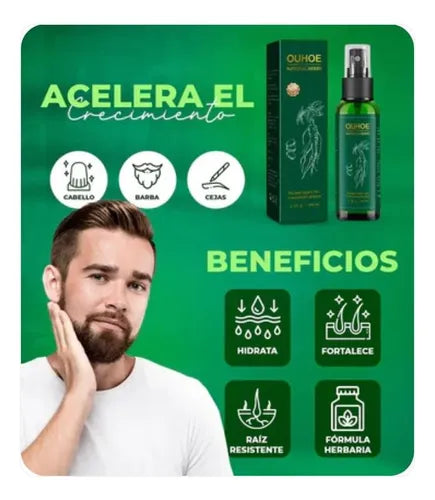 SPRAY CRECIMIENTO PELO Y BARBA OUHOE®